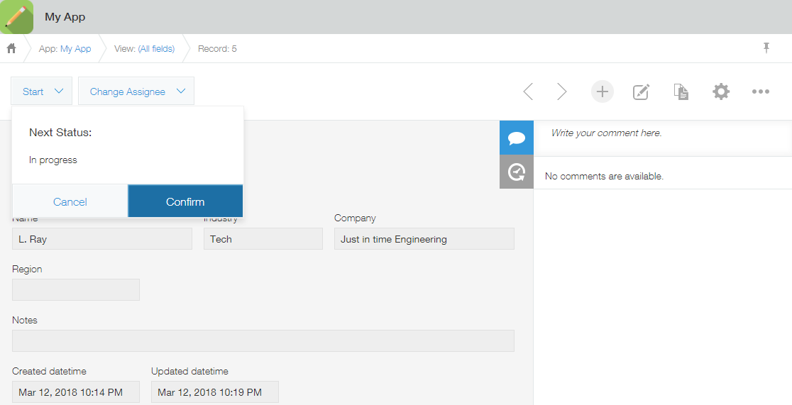 Proceed Process Event
