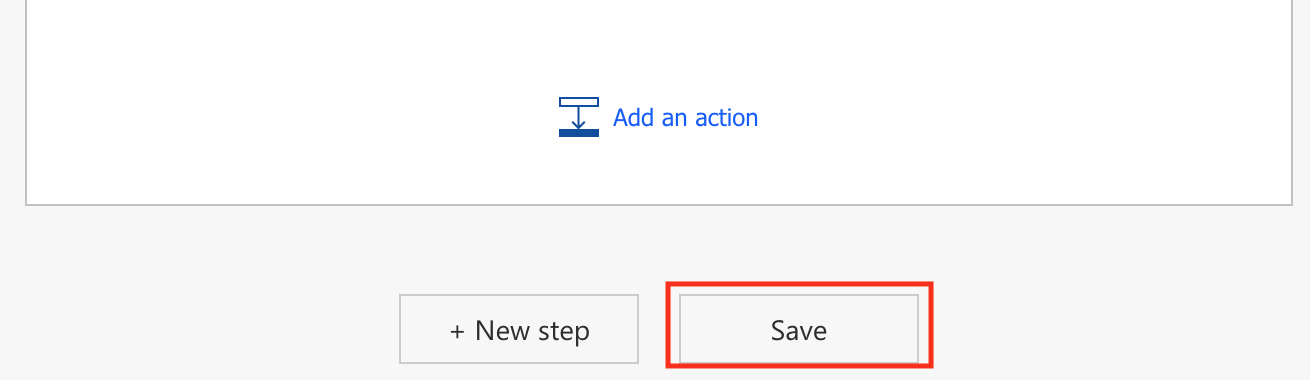 Screenshot: The save button