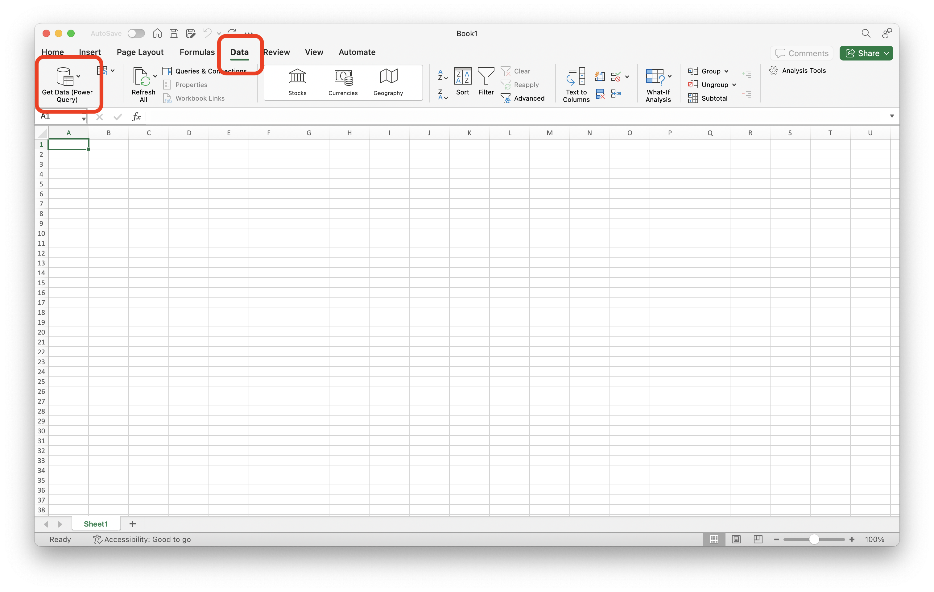 Screenshot: Microsoft Excel's Data Tab.