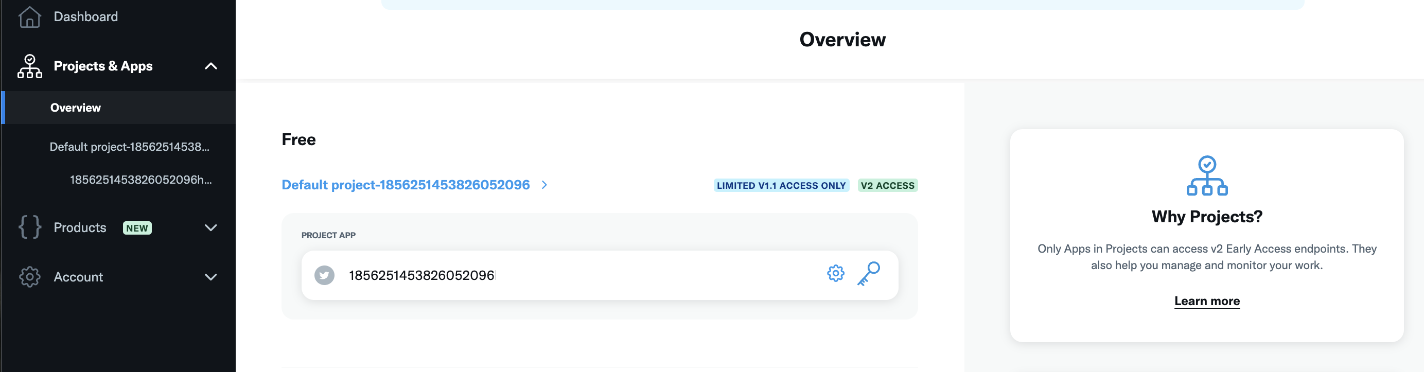 Screenshot: Default Project App.