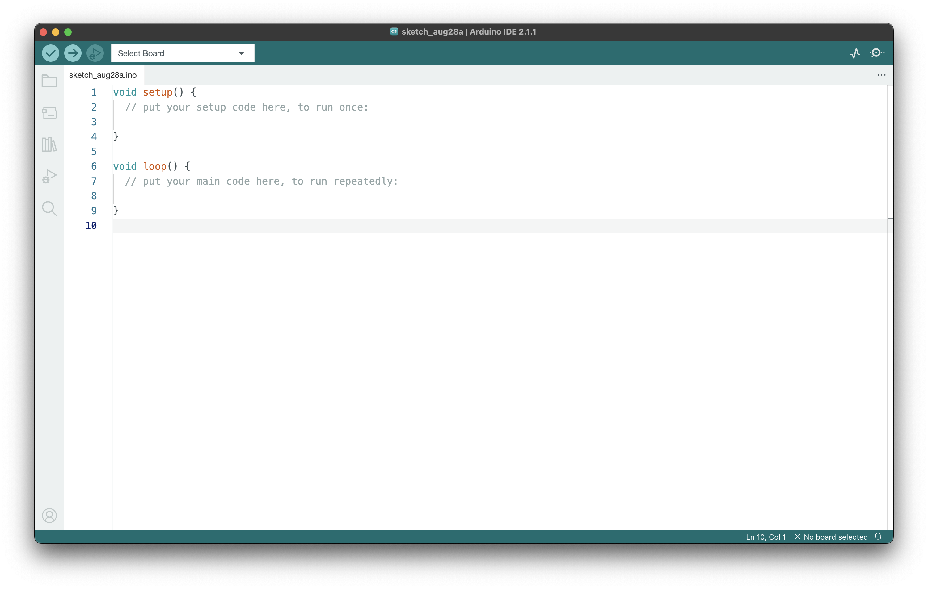 Screenshot: The Arduino IDE.