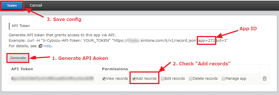 Screenshot: The API Token screen explains the steps to generate the API Token.
